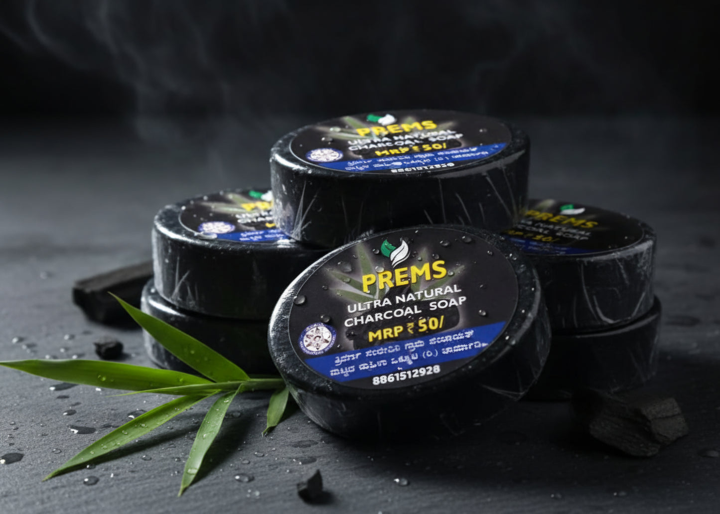 Prem’s Charcoal Soap – Deep Cleansing & Detox Bath Bar